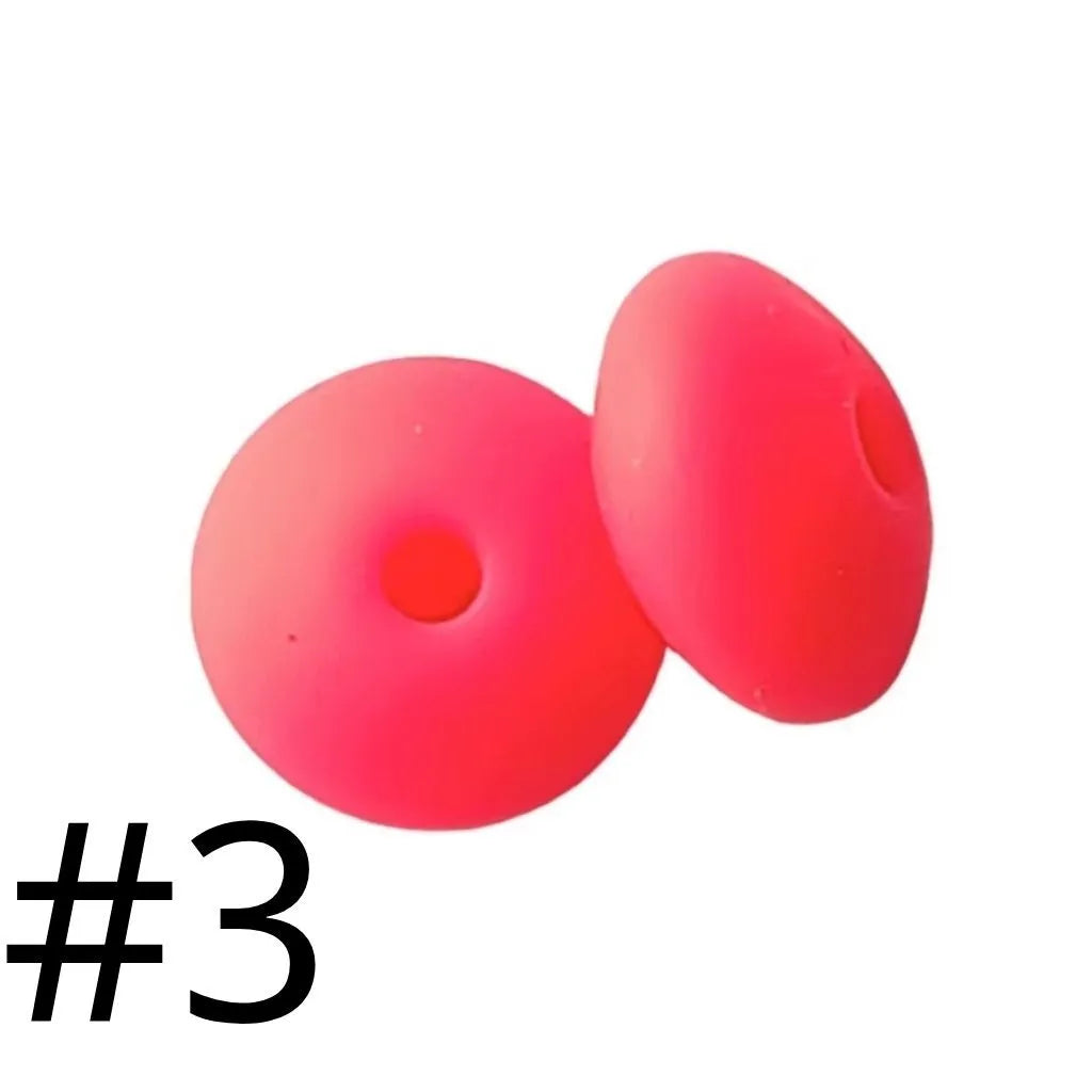 Silicone Lentil Beads Spacers Saucers 12mm