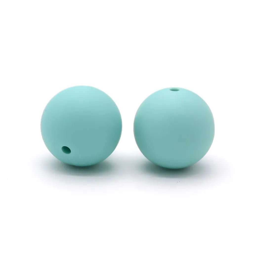 シリコンビーズ、ソリッドカラー、15 mm