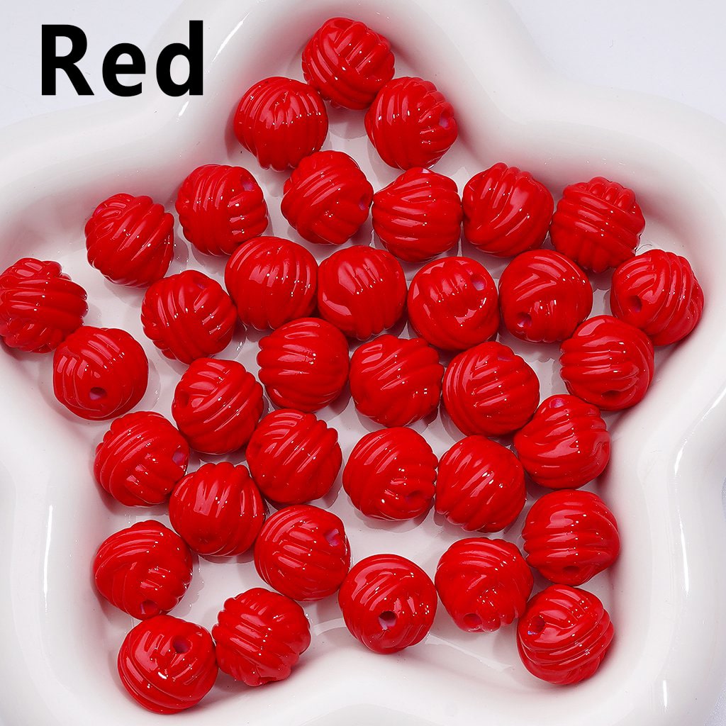 Mini Cute Multi-Color Ball of Yarn Shape Acrylic Beads, 16MM