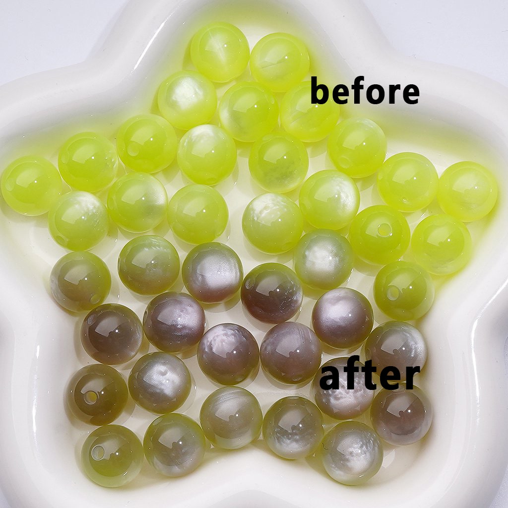 Light Variation Color Changing Round Acrylic Beads, 14MM