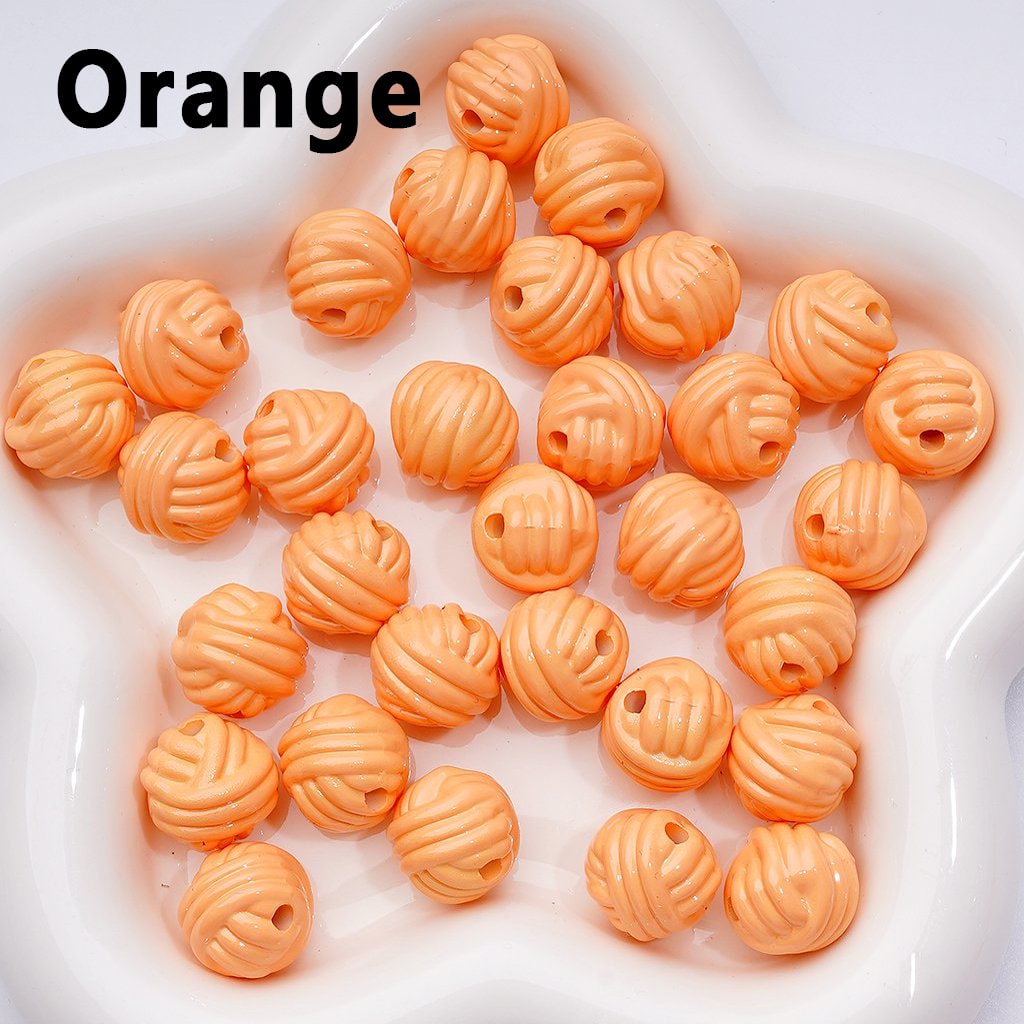 Mini Cute Multi-Color Ball of Yarn Shape Acrylic Beads, 16MM