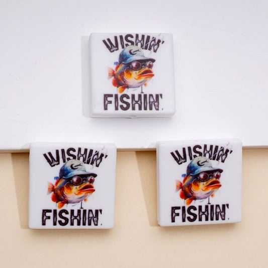 Wishin Fishin A Cool Fish with Sunglasses Cap Silicone Focal Beads