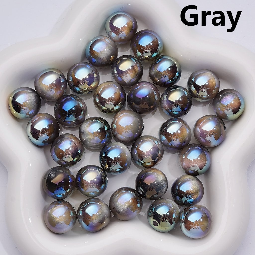 Dark Color Series Cat Eye Style Shiny Glossy Round Acrylic Beads, 16MM (Single Color is available for 200pcs(Whole bag))