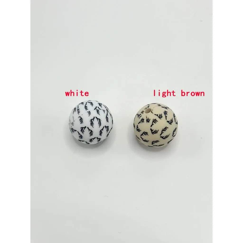 Printed Silicone Beads 15 mm