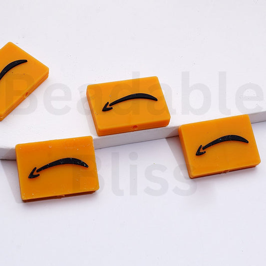 Mini Cute Amazo Logo Silicone Focal Beads