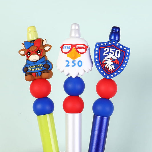 Silicone Focal Beads 3D United States of America 250 Anniversary Series