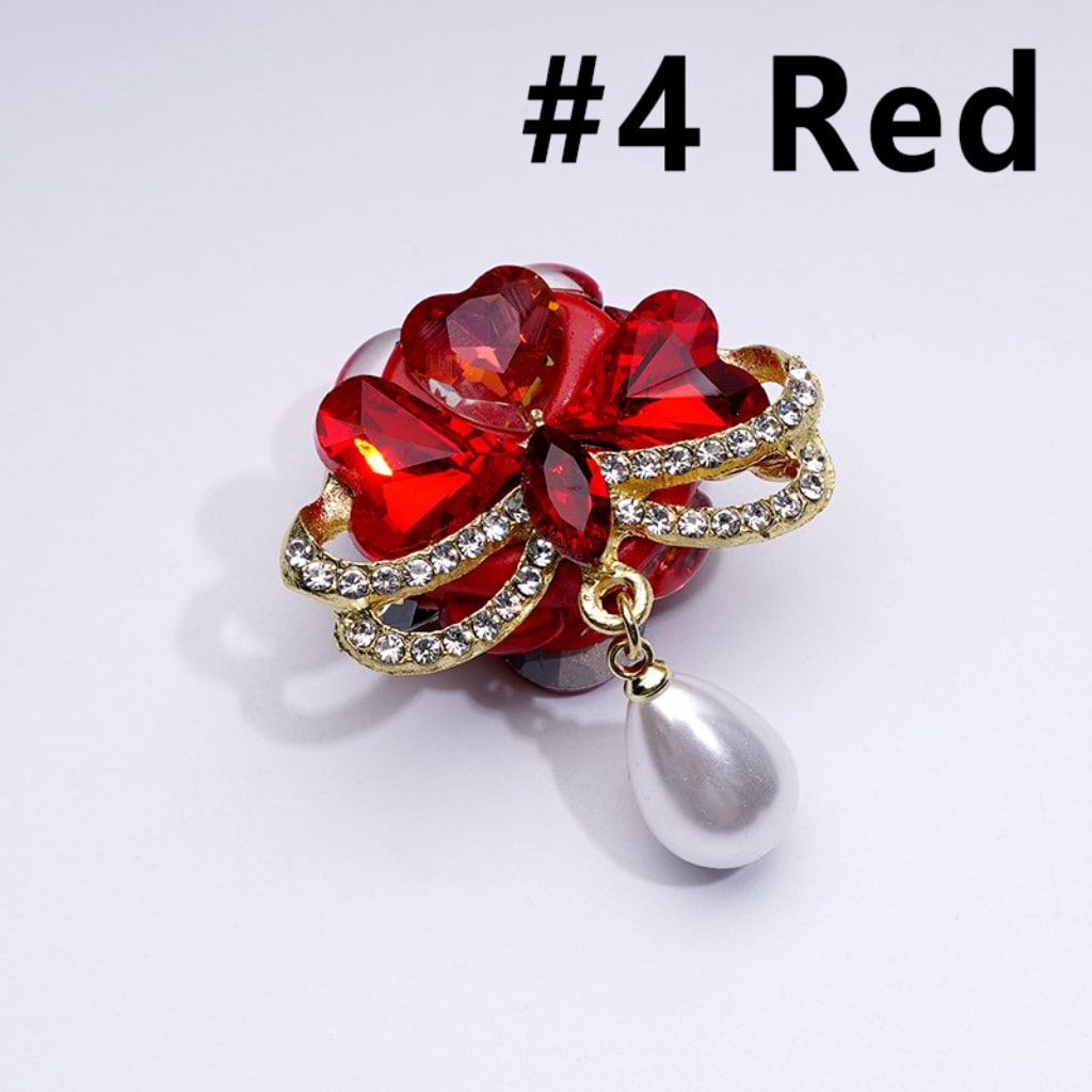 Delicate Fancy Gold Alloy Bowknot with Colorful Hearts Clear Rhinestones White Pearls Pendants Clay Beads, Around 35*45MM