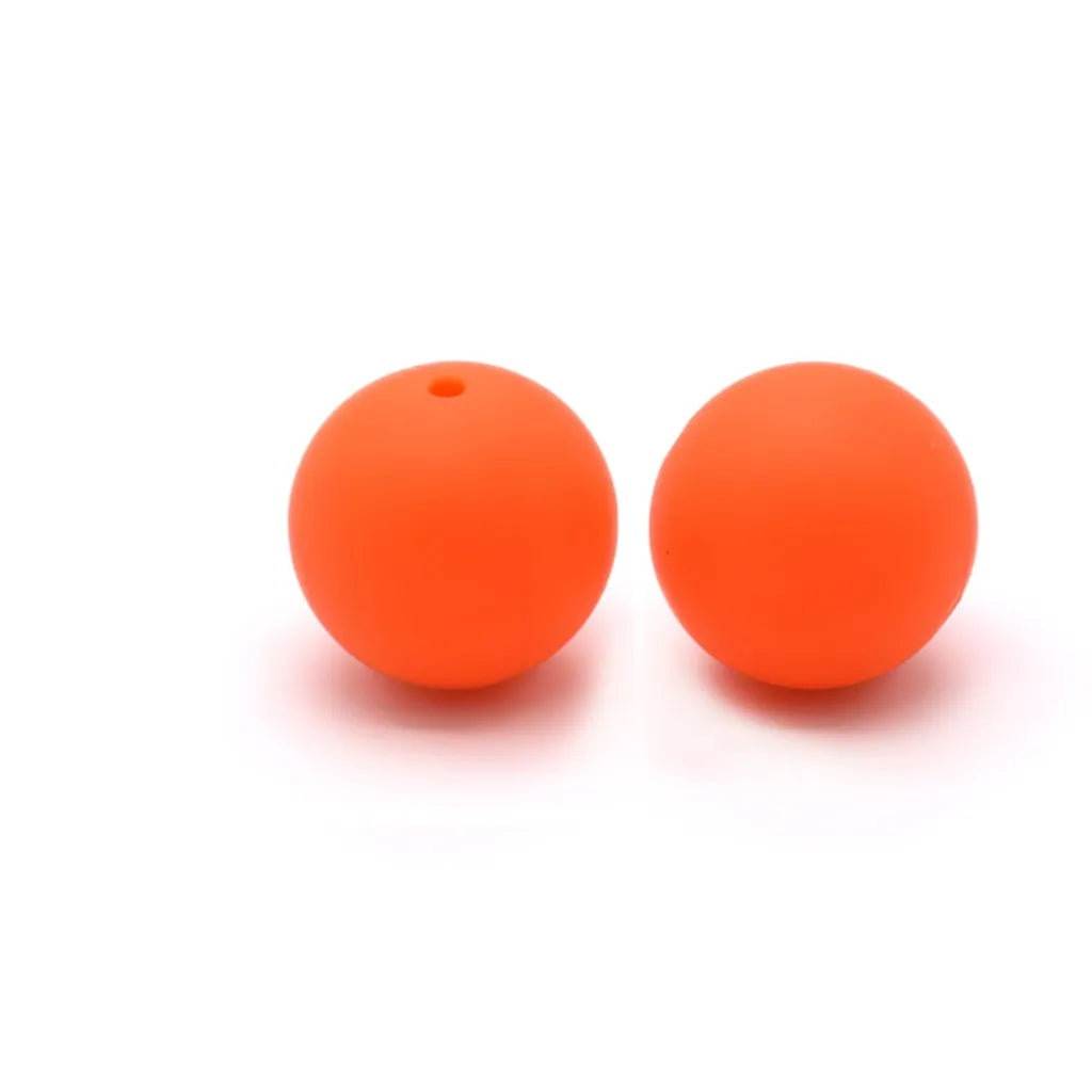 シリコンビーズ、ソリッドカラー、15 mm
