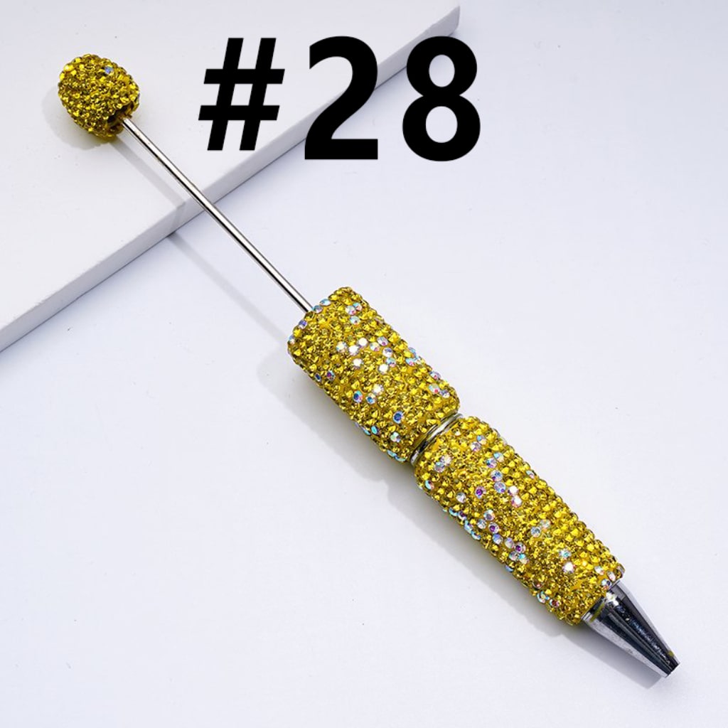 Beadable Rhinestones Pen, Bling Bling Style Fancy Beaded Pens