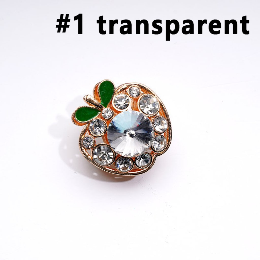 Exquisite Fancy Gold Alloy Apple with Colorful Rhinestones Beads, Around 25*25MM