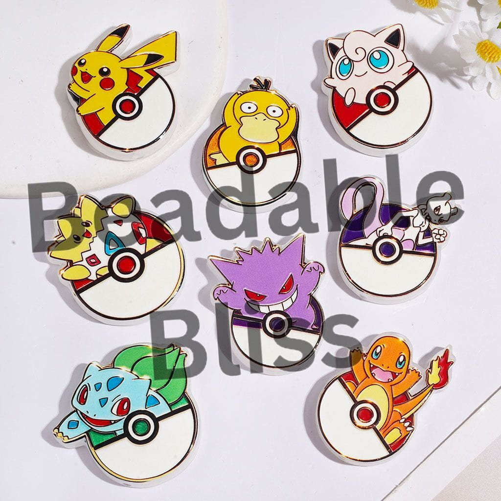 Acrylic Beads Magic Egg with Small Monster Character Series, Random Mix