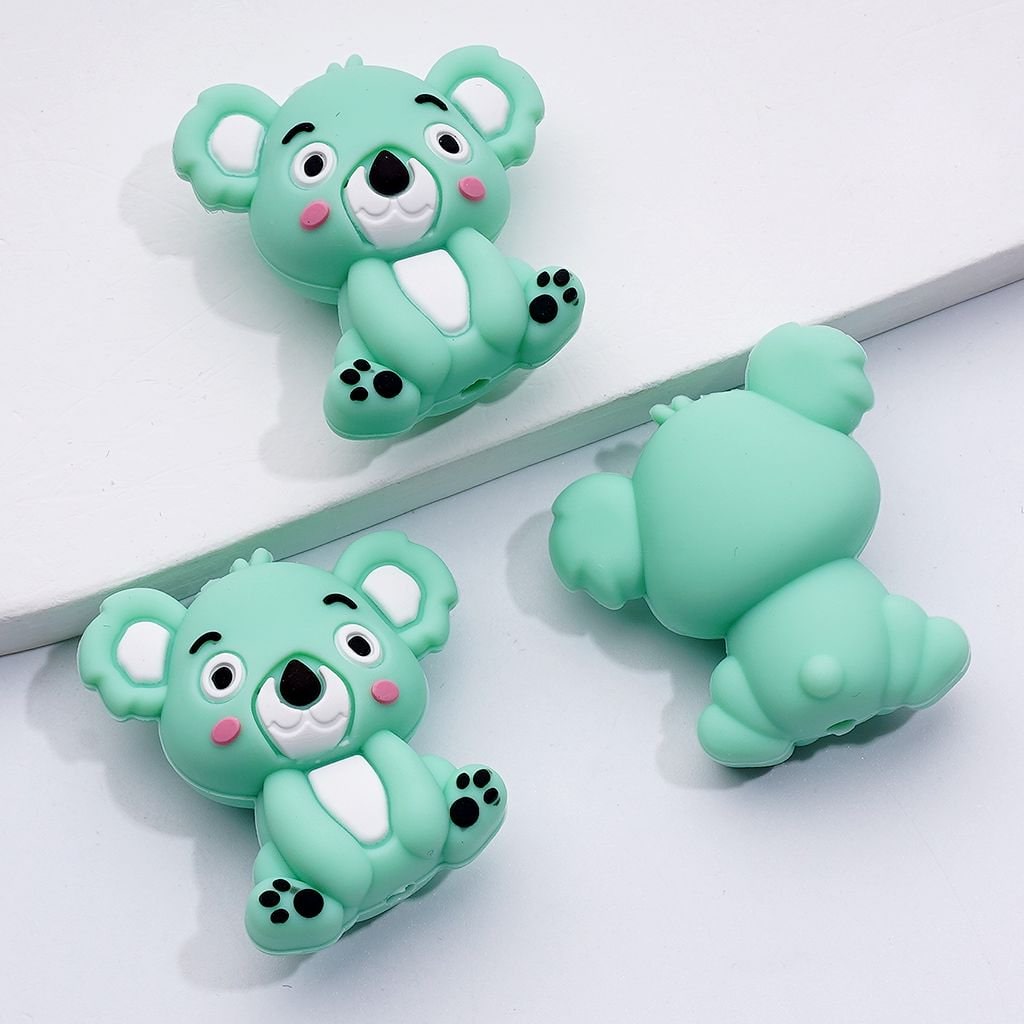 3D Little Cute Koala Silicone Focal Beads