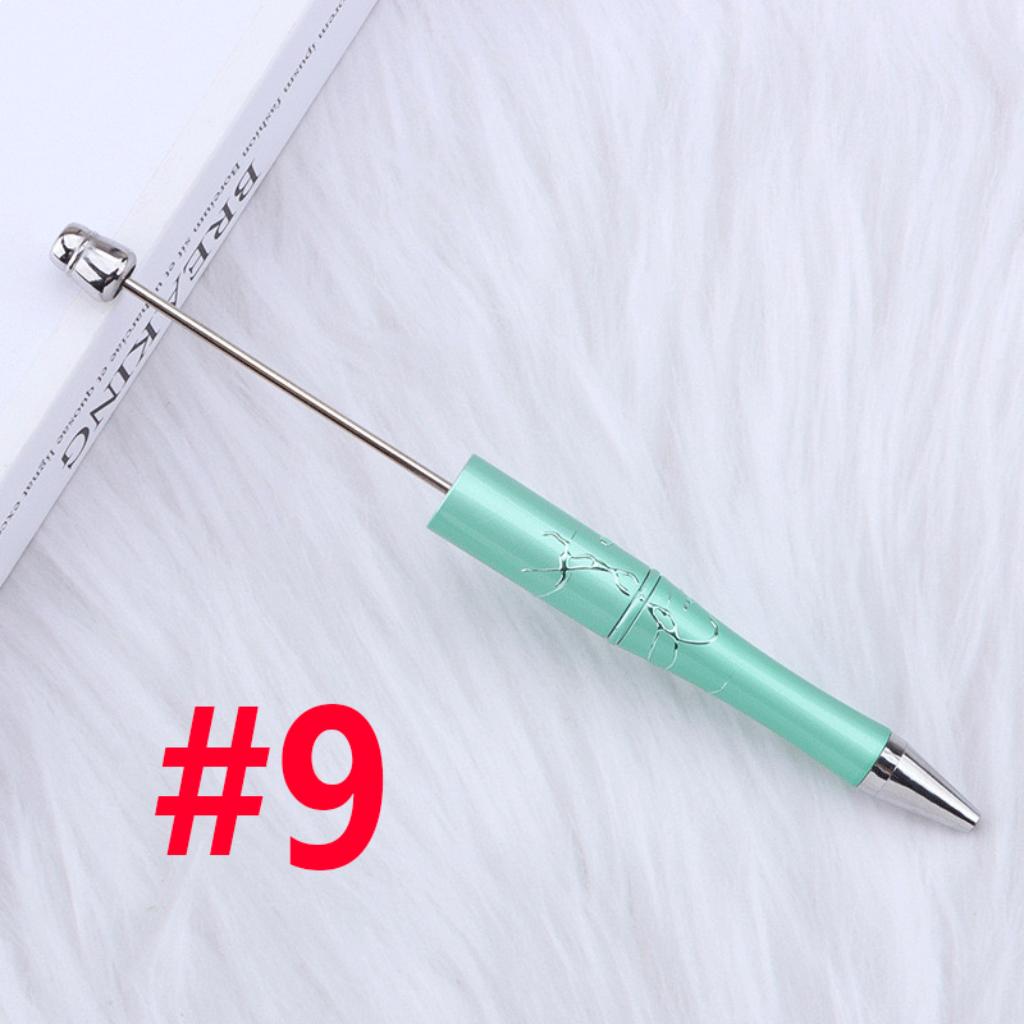 New Style DIY Plastic Relif Silver Crack Design Beadable Pen in Solid Color