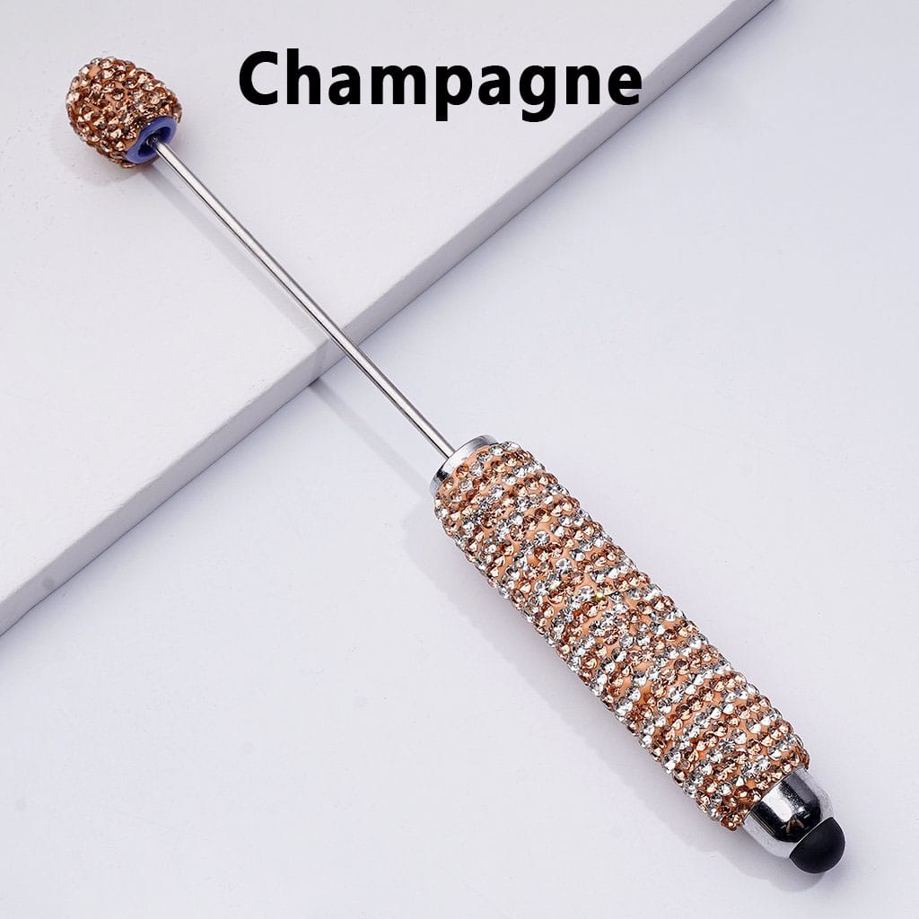 Beadable Bling Bling Double-Color Shiny Rhinestones Clay Stylus Pens