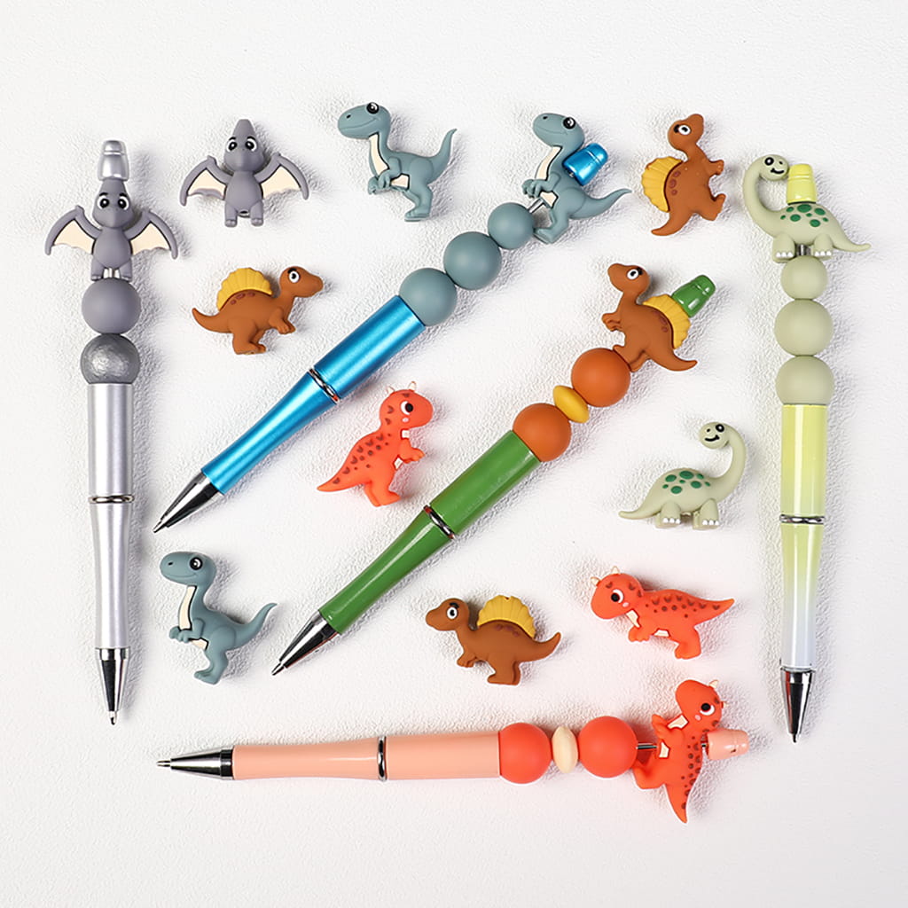 Silicone Focal Beads 3D Various Kinds Dinosaurs Series