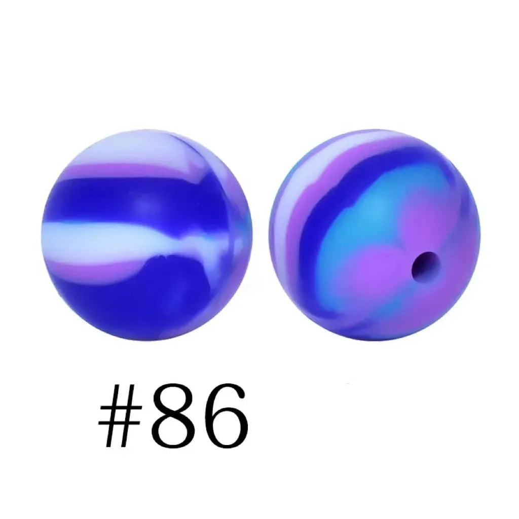 Printed Silicone Beads 15 mm