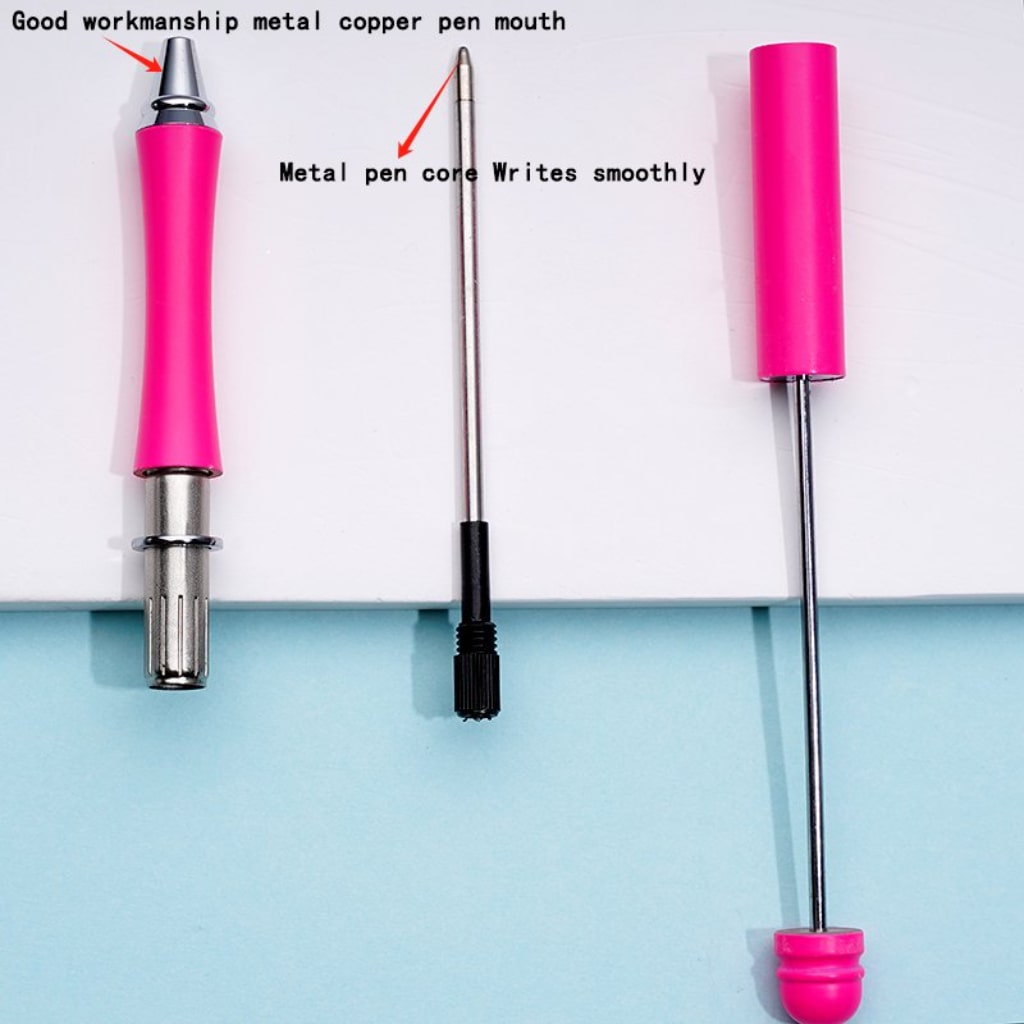 New Style Fashion Metal Beadable Pens in Solid Color (Refill Replacement is Available)