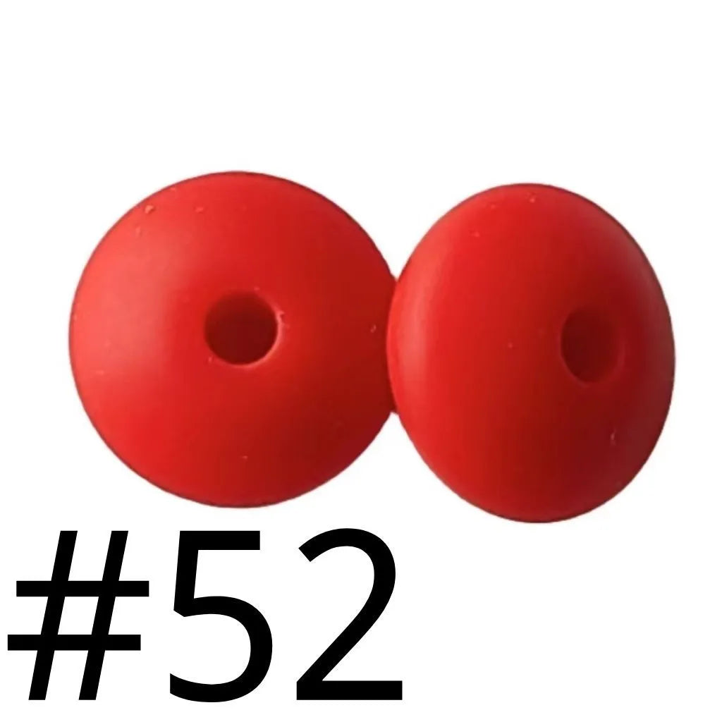 Silicone Lentil Beads Spacers Saucers 12mm