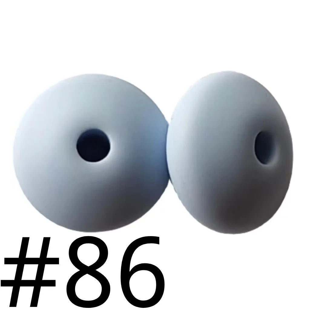 Silicone Lentil Beads Spacers Saucers 12mm