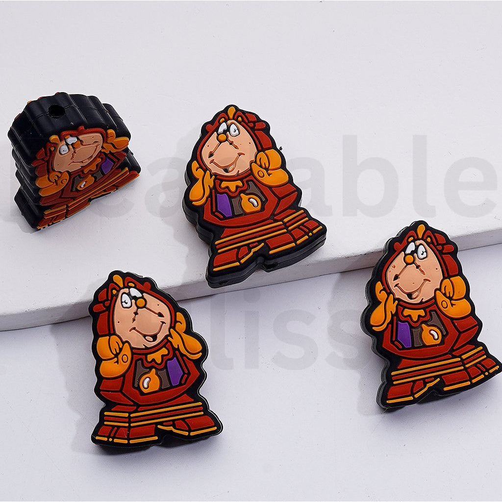 Cute Cartoon Cogswort Beaut and the Beas Ab Aladdi Ladd and the Tram Silicone Focal Beads