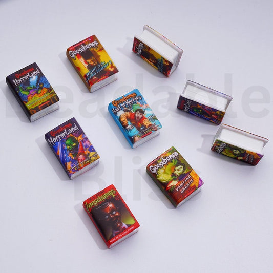 3D Adhesive Mould Horror Series Books Silicone Focal Beads, Random Mix