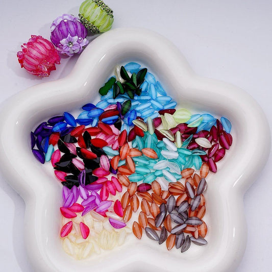 Mini Cute Glitter Tree Leaves Charm Jewelry Accessories （64.5g for 1000 Pieces)