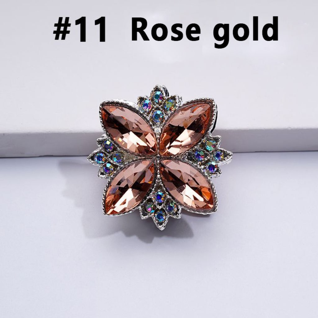 Bling Bling Fancy Silver Alloy Four Leaf Clover with Colorful & AB Rhinestones Beads, Around 26*26MM