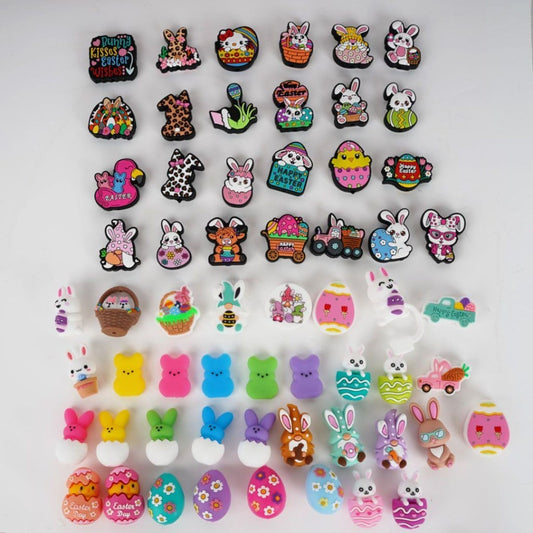 Easter Series Silicone Focal Beads, Random Mix
