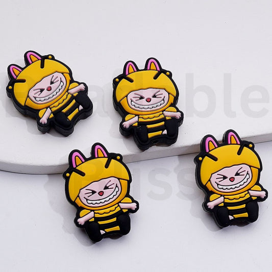 Cute Labub in Bee Costume Silicone Focal Beads
