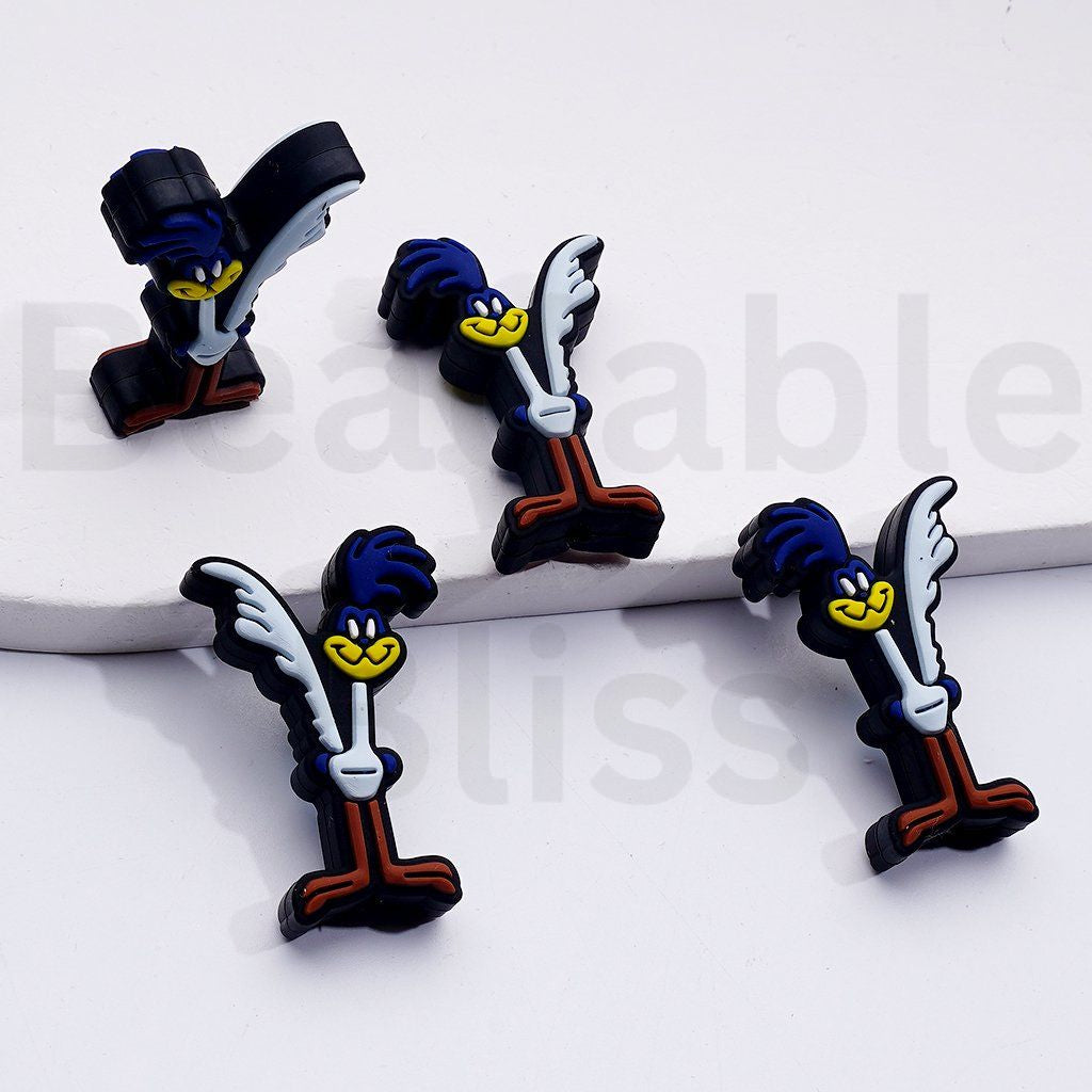 Cute Bird Roa Runne Loone Tunes Silicone Focal Beads