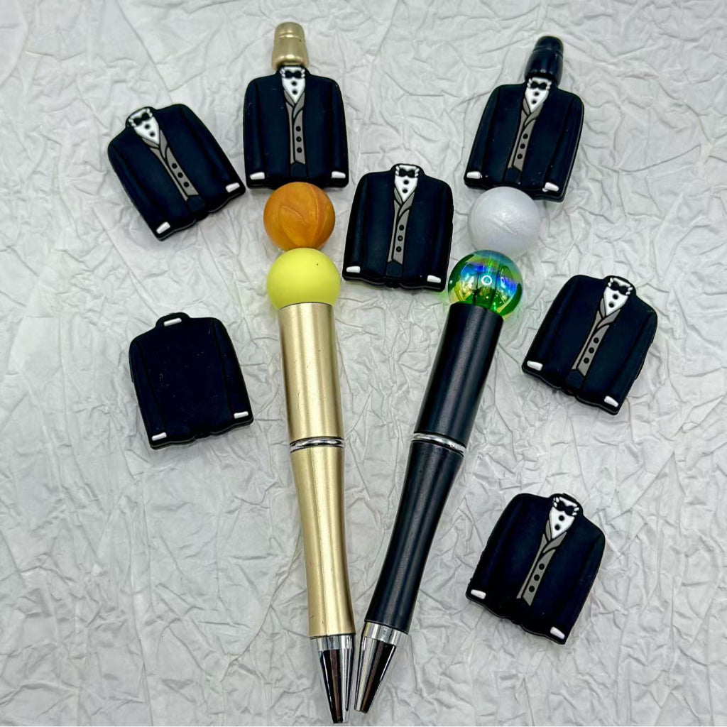 Business Suit for Men Silicone Focal Beads