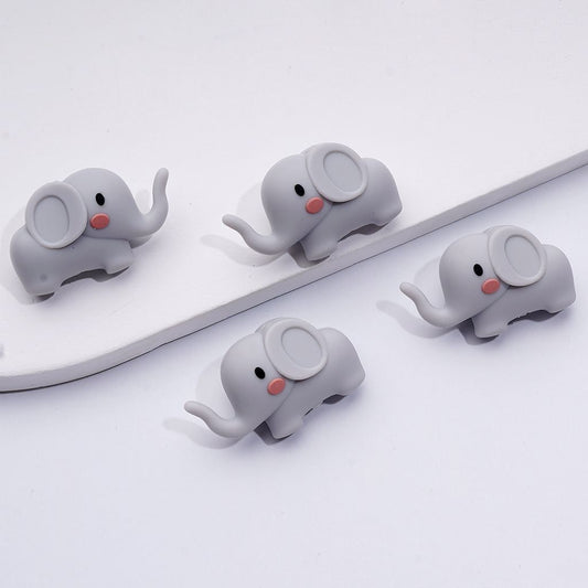 3D Little Cute Baby Elephant Silicone Focal Beads
