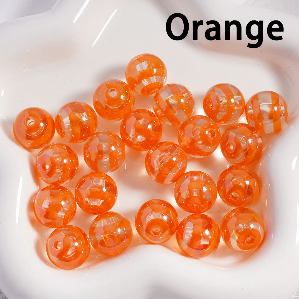 Acrylic Beads Multi-Color Swirl Stripes Clear Color, 16MM (Single Color is available for 200pcs(whole bag) Only)