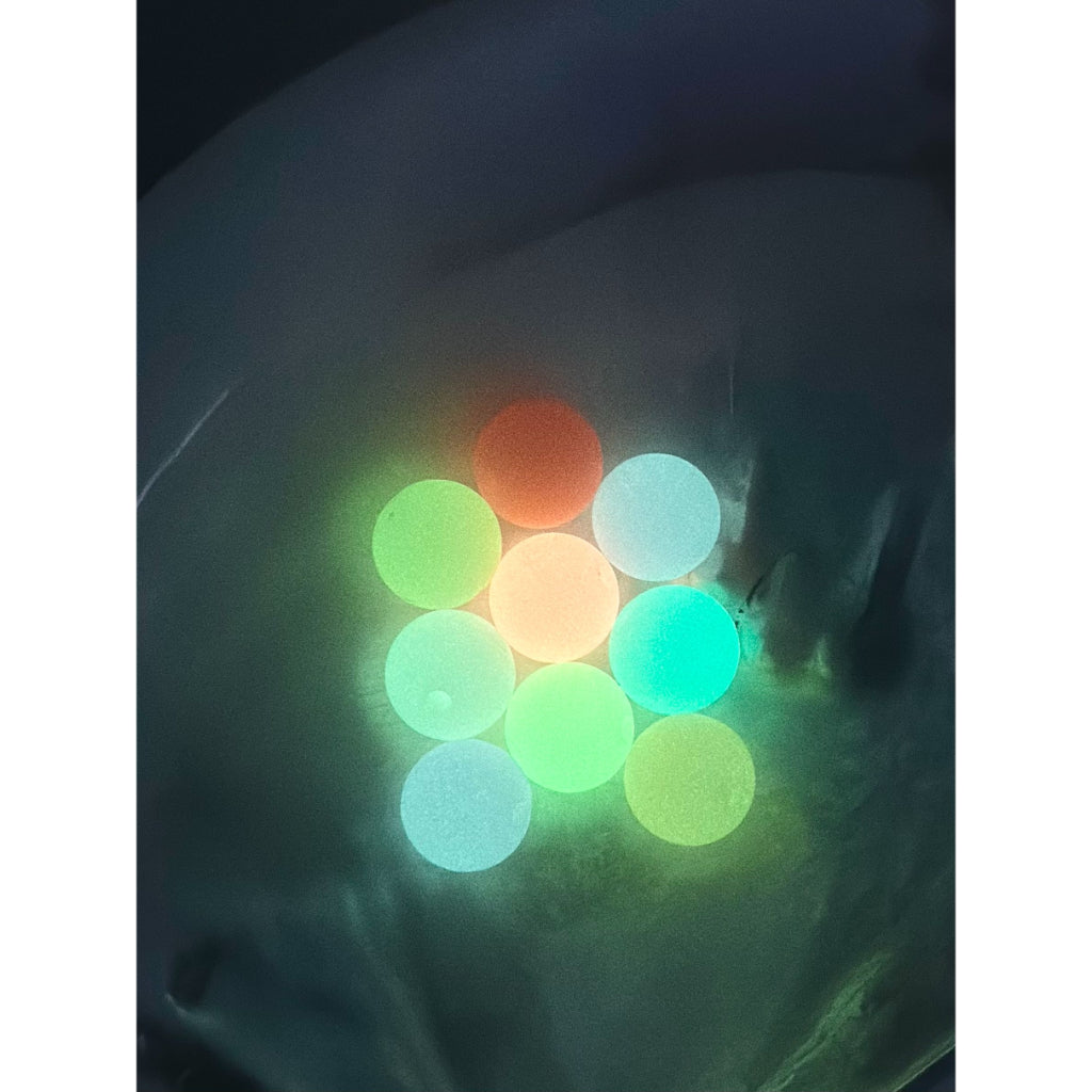 12mm Silicone Beads, Luminous Neon Color Silicone Beads, Glow in the Dark, Size 12mm, Round