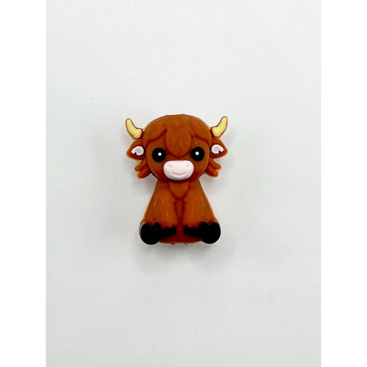 3Dのかわいい子牛のシリコンフォーカルビーズ