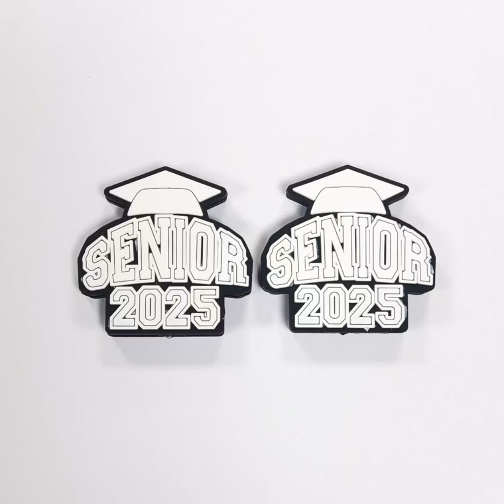 Senior 2025 Graduation School Silicone Focal Beads