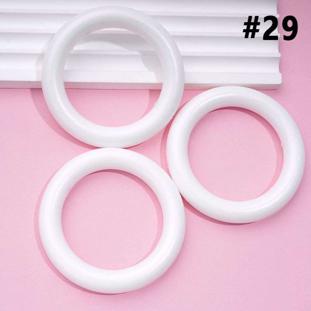 Glossy Colorful Silicone Ring Frame Bead Circle Round Car Hanger Charm Loop 65MM
