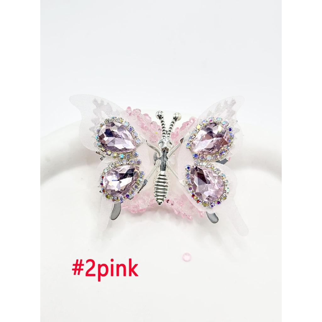 Sugar Butterfly with Alloy Wings Diamond Shape Rhinestone, Around 48*35MM