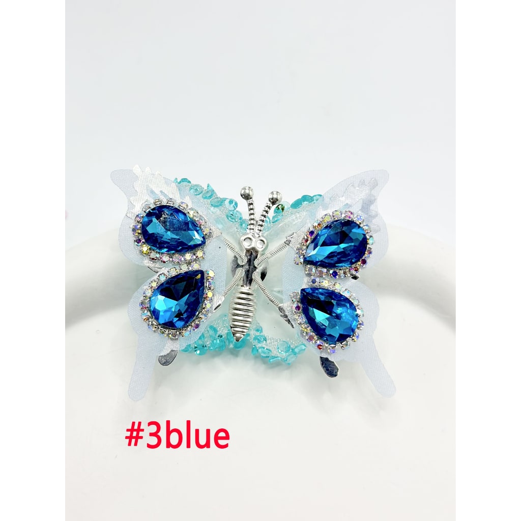 Sugar Butterfly with Alloy Wings Diamond Shape Rhinestone, Around 48*35MM