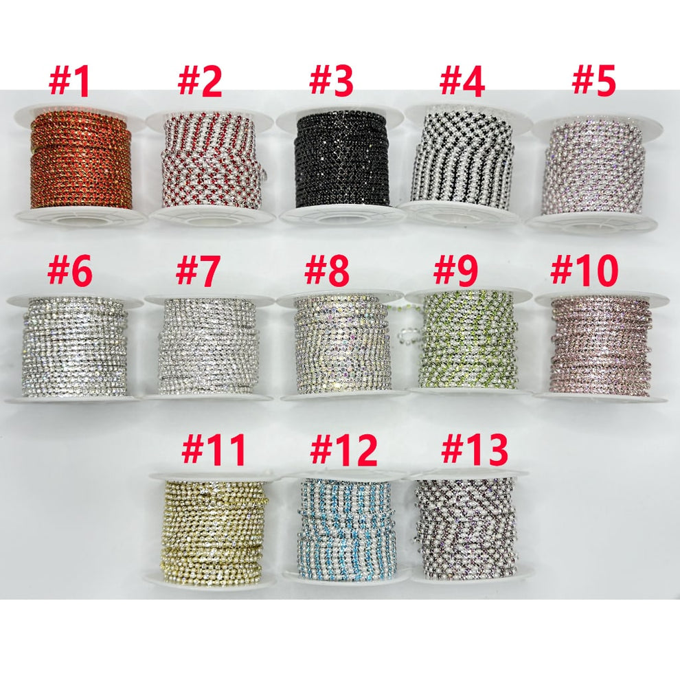 DIY Bling Bling Rhinestone Pearl Chain Accessories, Around 10 Yard of ...
