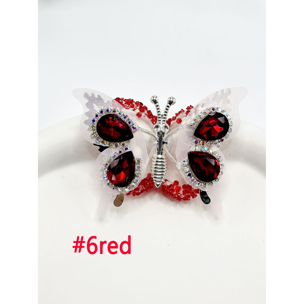 Sugar Butterfly with Alloy Wings Diamond Shape Rhinestone, Around 48*35MM