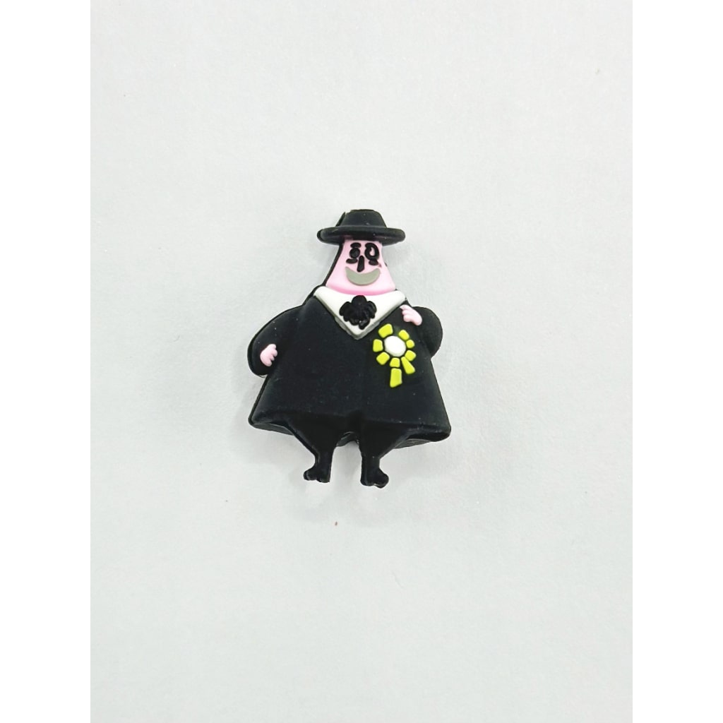 3D 黒いスーツを着た紳士の帽子シリコンフォーカルビーズ