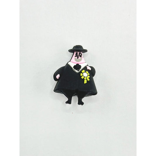 3D 黒いスーツを着た紳士の帽子シリコンフォーカルビーズ