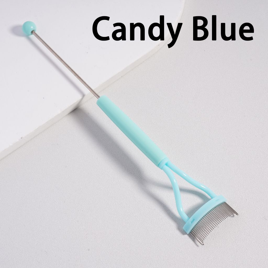 Beadable Eyelash Curler Separator Tool Comb in Solid Color, 157MM
