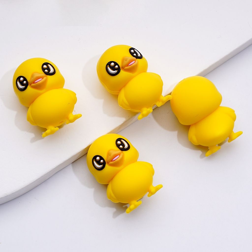 3D Little Cute Duckling Silicone Focal Beads