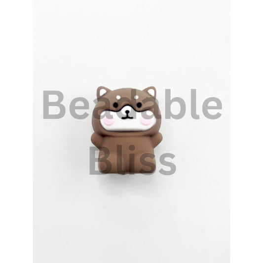 3Dかわいいクマのシリコンフォーカルビーズ