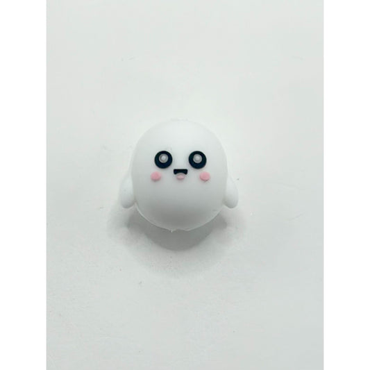 3Dの小さなキュートな白いふっくらとした鳥のシリコン製フォーカルビーズ