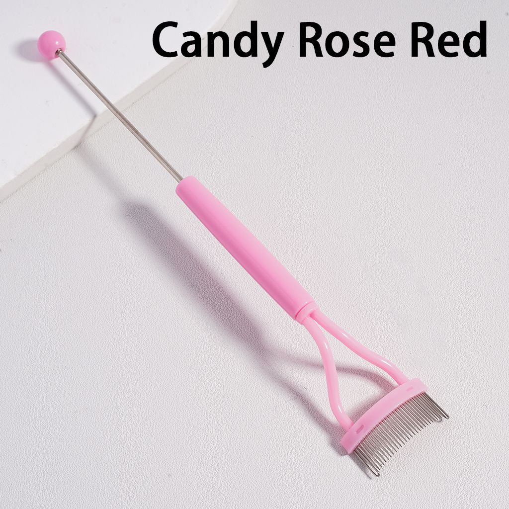 Beadable Eyelash Curler Separator Tool Comb in Solid Color, 157MM
