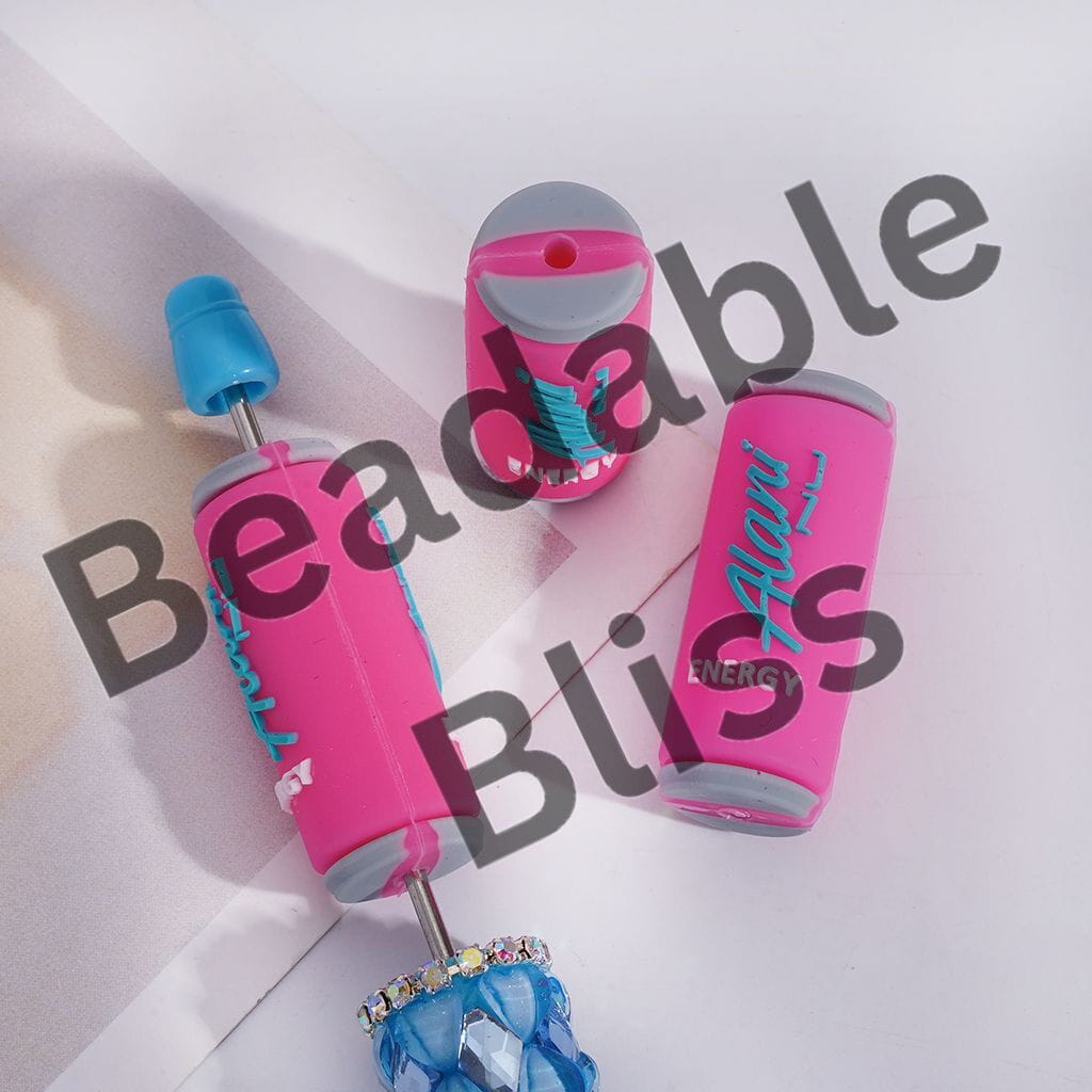 Silicone Focal Beads 3D Energy Drink in Various Colors