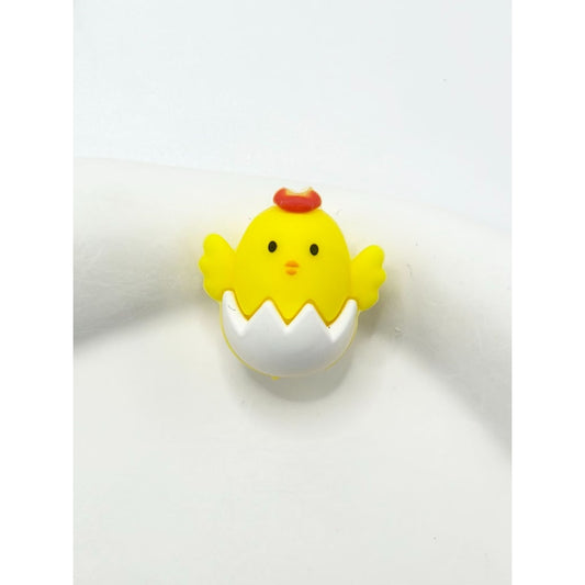 ひよこが殻から出てくる3Dシリコンフォーカルビーズ